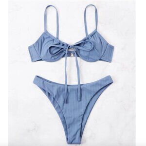 Brand new light blue bikini 2 pieces swimwear